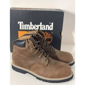 Timberland Pro Brown LEATHER 6 in. Gritstone Steel Toe‎ Work Boots Men 10 NWB